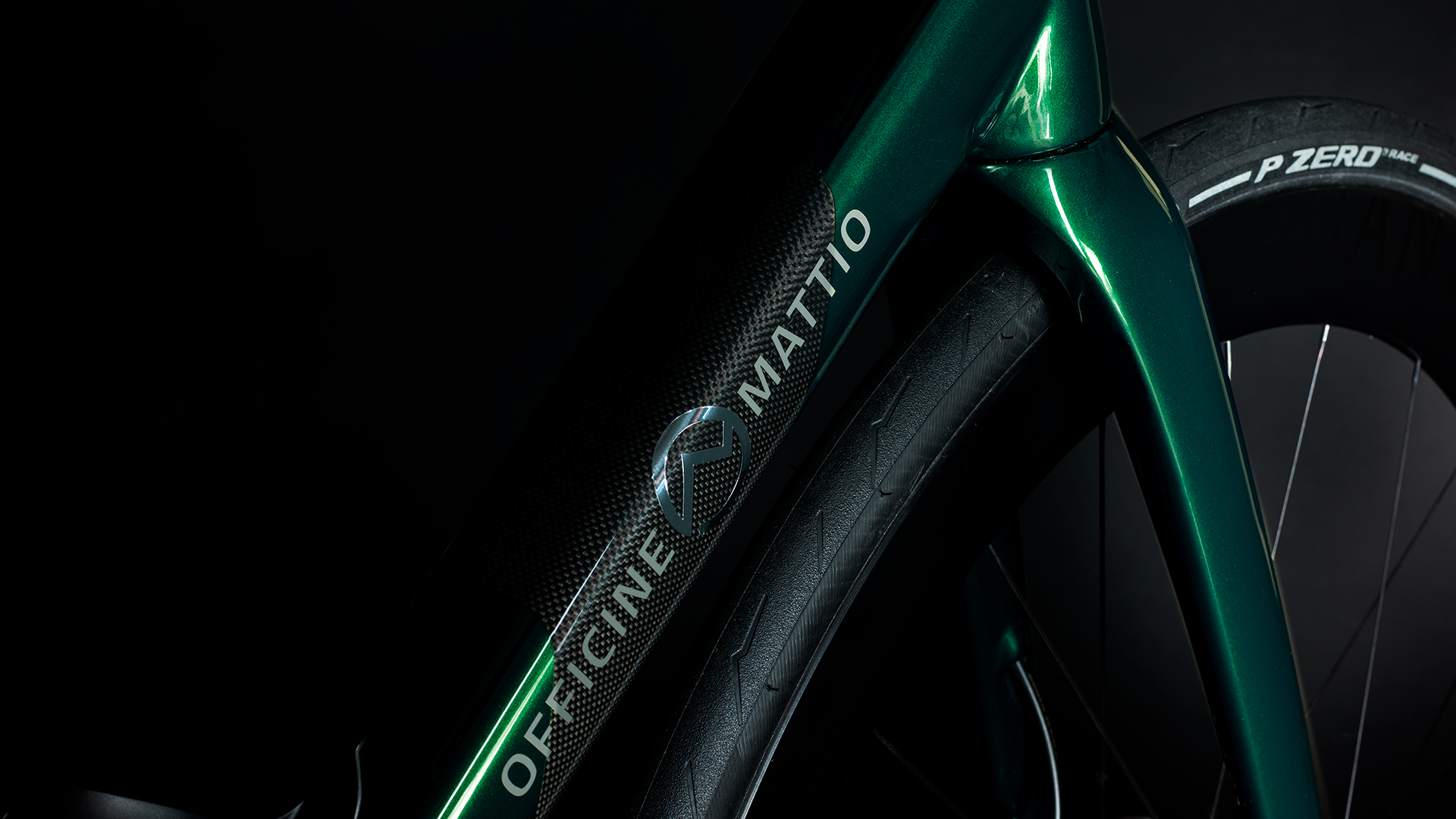 Bici verde metallizzato. Modello Lemma RT
